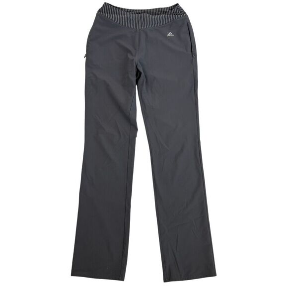 Adidas Golf Gray Pull On Athletic Pants Elastic Waist Zipper Pockets Stretch XS - Picture 1 of 11